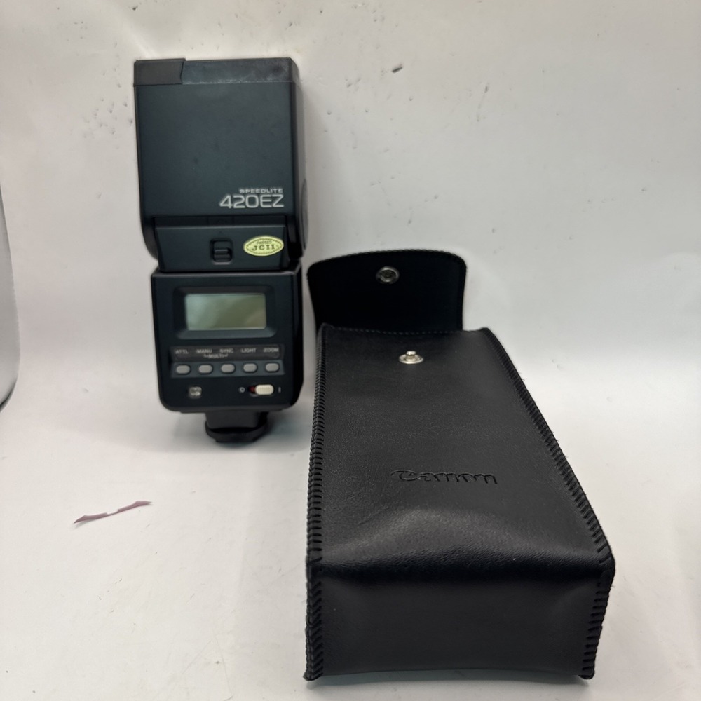 Canon Speedlite 420EZ Flash Unit Shoe Mount Cameraโ Flash TESTED!